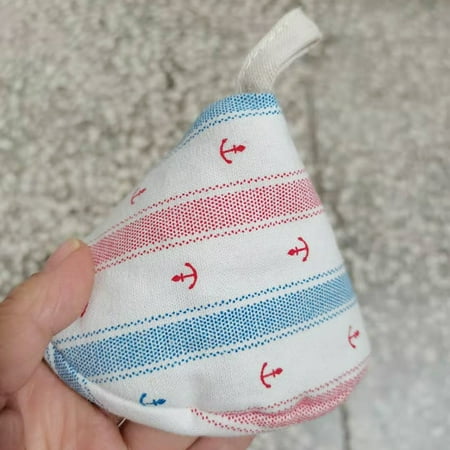 

Triangle Pot Cap Pot Cover Portable Anti Scalding Triangle Pot Gloves For Kitchen Pot Holder Pink Blue Stripes