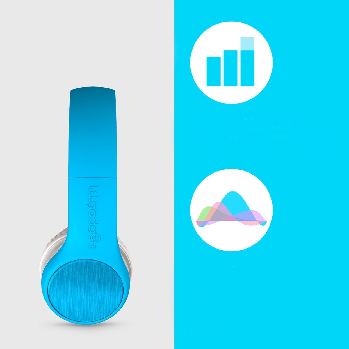 LilGadgets Connect+ Style キッズ プレミアム ボリューム制限 有線ヘッドフォン SharePort インライン : LilGadgets Connect+ Style On-Ear Kids Headphones with