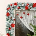 thumbnail image 5 of Frosted Pine Christmas Decorative Rattan White Flocked Garland - Doorway Staircase Handrail Branches Set Holiday Decor, 5 of 7