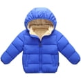 thumbnail image 1 of Toddler Down Jacket Removable Hooded Windproof Snow Winter Coat Outwear, 1 of 6