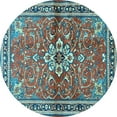 thumbnail image 1 of Ahgly Company Indoor Round Persian Light Blue Traditional Area Rugs, 7' Round, 1 of 4