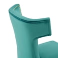 thumbnail image 6 of Modway Curve Performance Velvet Dining Chairs - Set of 2 in Teal, 6 of 10