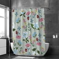 thumbnail image 2 of Coolnut Bath Shower Curtain Liners Elegant Flowers and Leaves 60x72in Polyester Waterproof with 12 Curtain Hooks Bathroom Accessories Decoration, 2 of 6