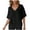 Black, variant on Mgmyaa Womens Blouses V-Neck Short Sleeve Loose Fit Irregular Hem T Shirts Casual Beach Tops Blouse