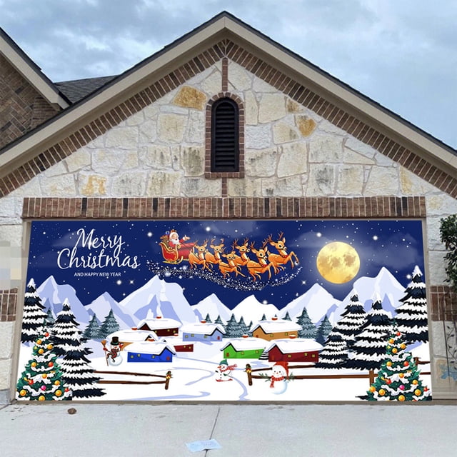 13x6FT Christmas Garage Door Background