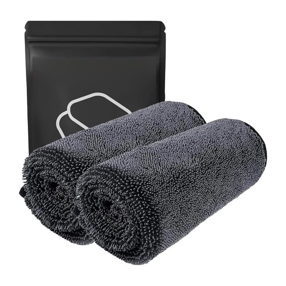 Premium Microfiber Cleaning Towels, Super Absorbent Reusable Cloths, Streak Free, Durable for Kitchen Bathroom Mirror Tile Car Detailing and Stain Removal,Black