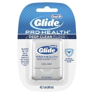 2X - Oral-B Glide Pro-Health Deep Clean Dental Floss, Cool Mint, 40 M