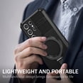 thumbnail image 6 of for Samsung Galaxy S21 Ultra Case [Compatible with MagSafe] [Military-Grade Protection], Shockproof Protective Slim Invisible Kickstand Car Mount Magnetic Armor Cover, Black, 6 of 10