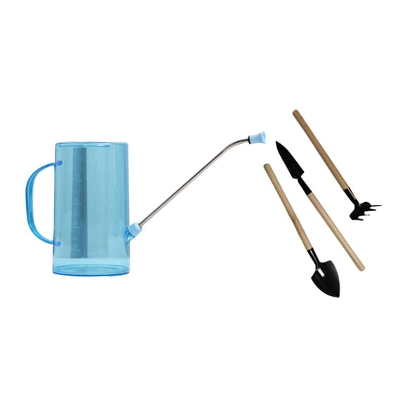 DYNWAVECA Arrosoir d'Intérieur 2000ml, Bouilloire Pratique à Long Bec pour Jardin Fleurs, Plantes d'Intérieur, Plantes, Intérieur Extérieur Bureau Bleu