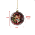 thumbnail image 4 of Sublimación bola redonda en blanco árbol de Navidad Colgante Feliz Navidad Navidad Colgante Personalizado Plástico transparente y vidrio Navidad, 4 of 4
