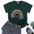 thumbnail image 2 of Honeeladyy Clearance under 10$ Teacher Shirts for Womens Rainbow Graphic Tee Funny Strong Letter Inspirational T Shirt Tops Love Heart Short Sleeve, 2 of 6