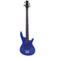 thumbnail image 3 of Tcbosik 4 String Electric Bass Guitar, Right-Handed Bass Beginner Kit with Power Line and Wrench Tool, Blue, 3 of 9