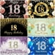 thumbnail image 2 of Fondo para fiesta de cumpleaños número 18 con globos con purpurina dorada y negra para niños y niñas de 18 años para fondos de fotografía, 2 of 5