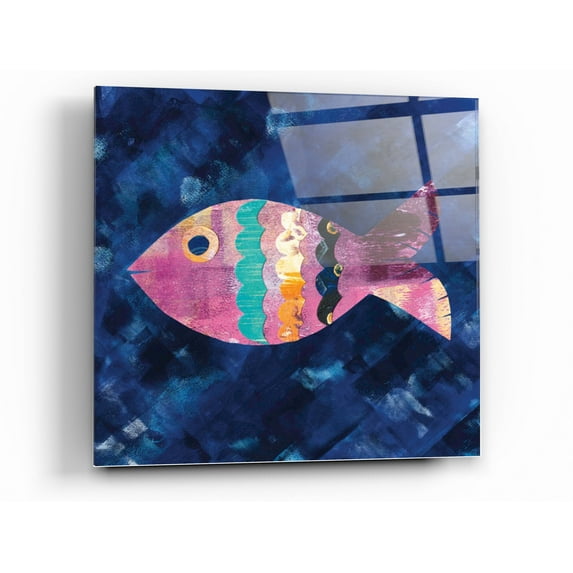 Epic Art 'Boho Reef III' by Wild Apple Portfolio, Acrylic Glass Wall Art, 24"x24"
