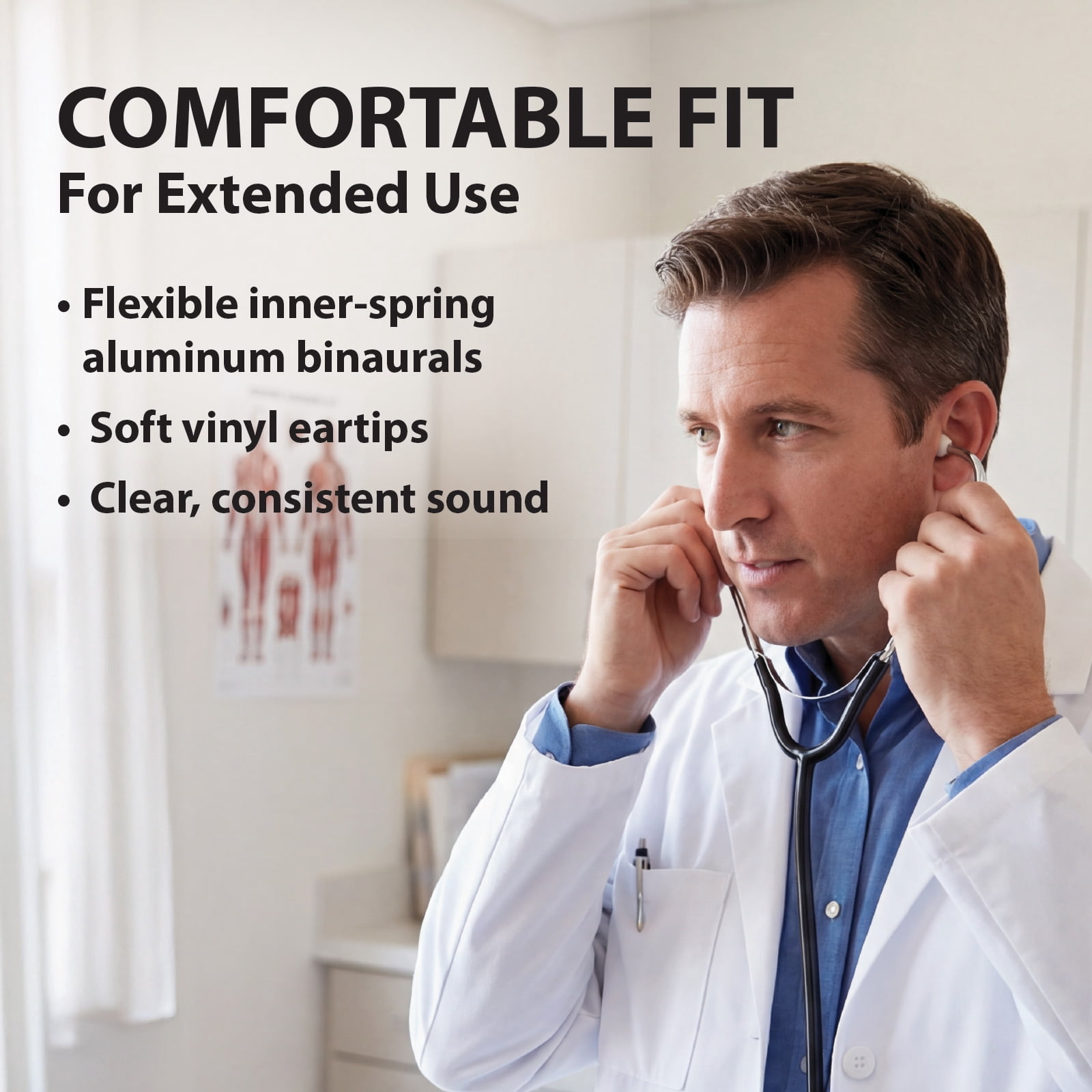 Veridian Healthcare Teaching/Training Aluminum Dual-Head Stethoscope
