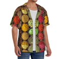 thumbnail image 4 of Disketp Men's Hawaiian Spices And Herbs Print Shirts Button Down Holiday Beach Shirts-Medium, 4 of 7