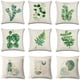 thumbnail image 2 of Funda de almohada decorativa de lino de estilo Simple, funda de cojín de hoja verde, decoración del hogar, sala de estar, sofá, 60x60, 50x50, 45x45, 2 of 4