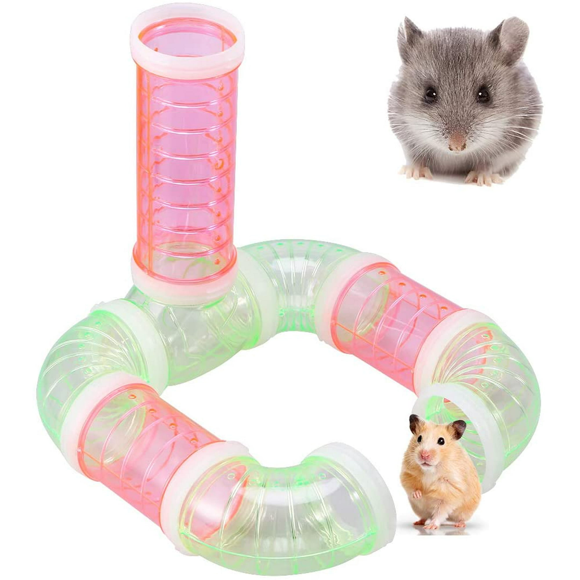 Iguohao Diy Hamster Tunnel Toys Fun Line Pipe Connected Small Animals Tube Toys Cage Accessories Toys For Hamster Chinchillas Rat Etc Random Color