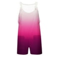 thumbnail image 5 of Abcomgle Girls Rompers Size 14-16 Casual Sleeveless Cotton Linen Short Jumpsuits Kids Gradient Adjustable Strap Summer Clothes for Girls Summer Clothes with Pockets 7-8 Years,Hot Pink, 5 of 5
