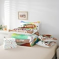 thumbnail image 6 of Feelyou Watercolor Rugby Child Bedding Comforter Set 7pcs, Cartoon Stars Graffiti Queen Bedding Sets, Est Sleep Sports Reversible Queen Sheet Sets, Breathable Home Decor, 6 of 8