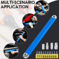 thumbnail image 3 of Llave de Extensión Desplazada, Juego de Llaves de Extensión de Alcance Estrecho de 15 Pulgadas, Herramienta de Trinquete de Cero Universal para Espacios Reducidos, 3 of 5