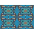 thumbnail image 1 of Ahgly Company Machine Washable Indoor Rectangle Transitional Dark Turquoise Green Area Rugs, 2' x 4', 1 of 7