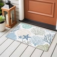 thumbnail image 5 of Coastal 2'x3' Washable Rug, Summer Beach Nautical Coral Starfish Non-Slip Soft Doormat Area Rugs for Entrance Bathroom Bedsides, Carpet for Kitchen Bedroom, Entryway Floor Mat, 5 of 9
