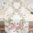 thumbnail image 3 of Current Rose Table Runner - 13 x 72-Inch Indoor & Outdoor Dining Decorations, Embroidered Home Decor, Holiday Centerpiece, Machine Washable Polyester, 3 of 4