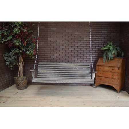 5 Ft Rollback Porch Cypress Outdoor Swing Classic Black Rot Resistant 700 Lbs Capacity Made In Usa Chain Hanging Hooks Included