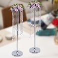 thumbnail image 4 of Miumaeov 2pcs Crystal Wedding Flower Stand Wedding Flower Vases Metal Flower Arrangement Stand Tabletop Flower Vase for Wedding Party Tables Decorations Hotel Decor, 4 of 13