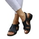 thumbnail image 4 of Zapatillas de verano para mujer, zapatos casuales para mujer, sandalias de cuña informales con boca de pez romano Wmkox8yii  nm7462, 4 of 9