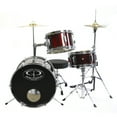thumbnail image 4 of GP Percussion 3-Piece Complete Junior Drum Set, Wine Red, 4 of 8