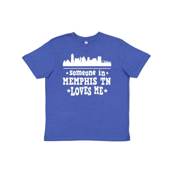 Inktastic Memphis Tennessee Someone Loves Me Skyline Youth T-Shirt