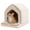 white, variant on PAWZ Road Dog Cave Bed, Soft Pet Cave with Removable Cushion, Cozy Pet House for Small Dogs & Cats, Gray