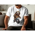 thumbnail image 3 of Funny Biker Sloth Motorcycle Bike Racer Gift Men Women Kids T-Shirt Bike Biking Sloth Animal Birthday Holiday Presents Tshirt, 3 of 10