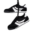 thumbnail image 4 of LUCKY STEP Retro Sneakers Thin Sole Lace up Lightweight Casual Shoes,Black,Womens, 4 of 6