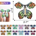 thumbnail image 2 of Juguetes de mariposas voladoras MCPINKY, set mágico de 26 piezas con mecanismo de cuerda, 2 of 7