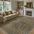 thumbnail image 3 of BERTHMEER Vintage 6'x9' Area Rugs for Living Room Kitchen Bedroom Rugs Non Slip Washable Brown Carpets Office Farmhouse Dorm Dining Room Black Oriental Traditional Distressed Rugs, 3 of 7