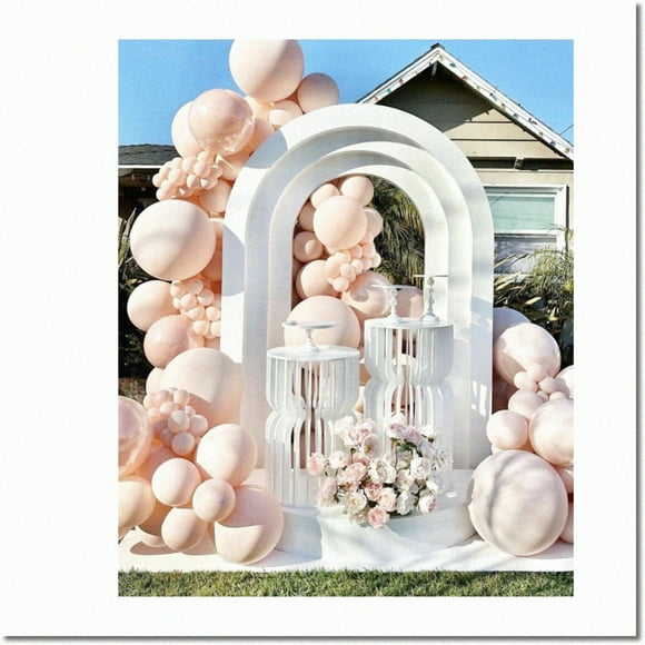 Peachy Blush Balloon Bonanza - Double Stuffed Ivory & Beige Balloons Garland Kit for Baby Shower, Gender Reveal, Birthday & Boho Parties. Various Sizes for a Neutral Balloon Arch!