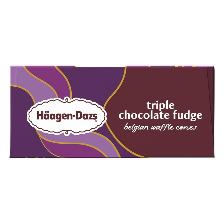 Haagen-Dazs Triple Chocolate Fudge Belgian Waffle Ice Cream Cone
