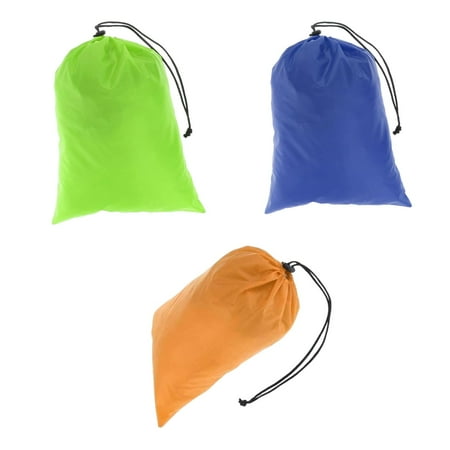 

3x Lightweight Outdoor Beach Swimming Canoe Waterproof Drawstring Dries Bags Rolled Top Rucksack Clothes Shoes Storage Carrying Bags Pouches Blue Green