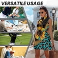 thumbnail image 6 of Yuyamidu Leopard Print Sunflower Womens Tennis Golf Dresses with Shorts and Pockets Summer Outfits Breathable Womens Golf Clothes Size M Sleeveless Sports Activewear Dress, 6 of 7