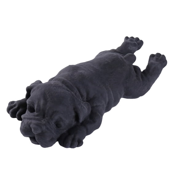 Novelty Black Bulldog Squishy Toys, Squeeze Slow Rising Wrinkled Puppy Stress Relief Fidget, Soft Silicone Decompression for Adults