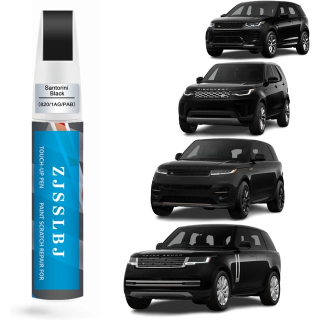 Pintura de Retoque para Auto (Negro Santorini (820/1AG/PAB)) para Landrover, Kit de Reparación de Rayones de Pintura para Auto, Solución Rápida y Fácil de Reparar