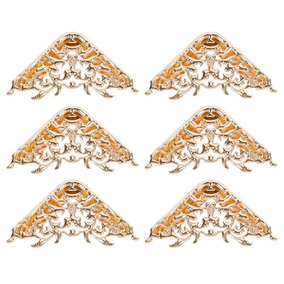 Soimiss 6Pcs Metal Purse Corner For Bag Elegant Design Iron Alloy Protection For Boxes