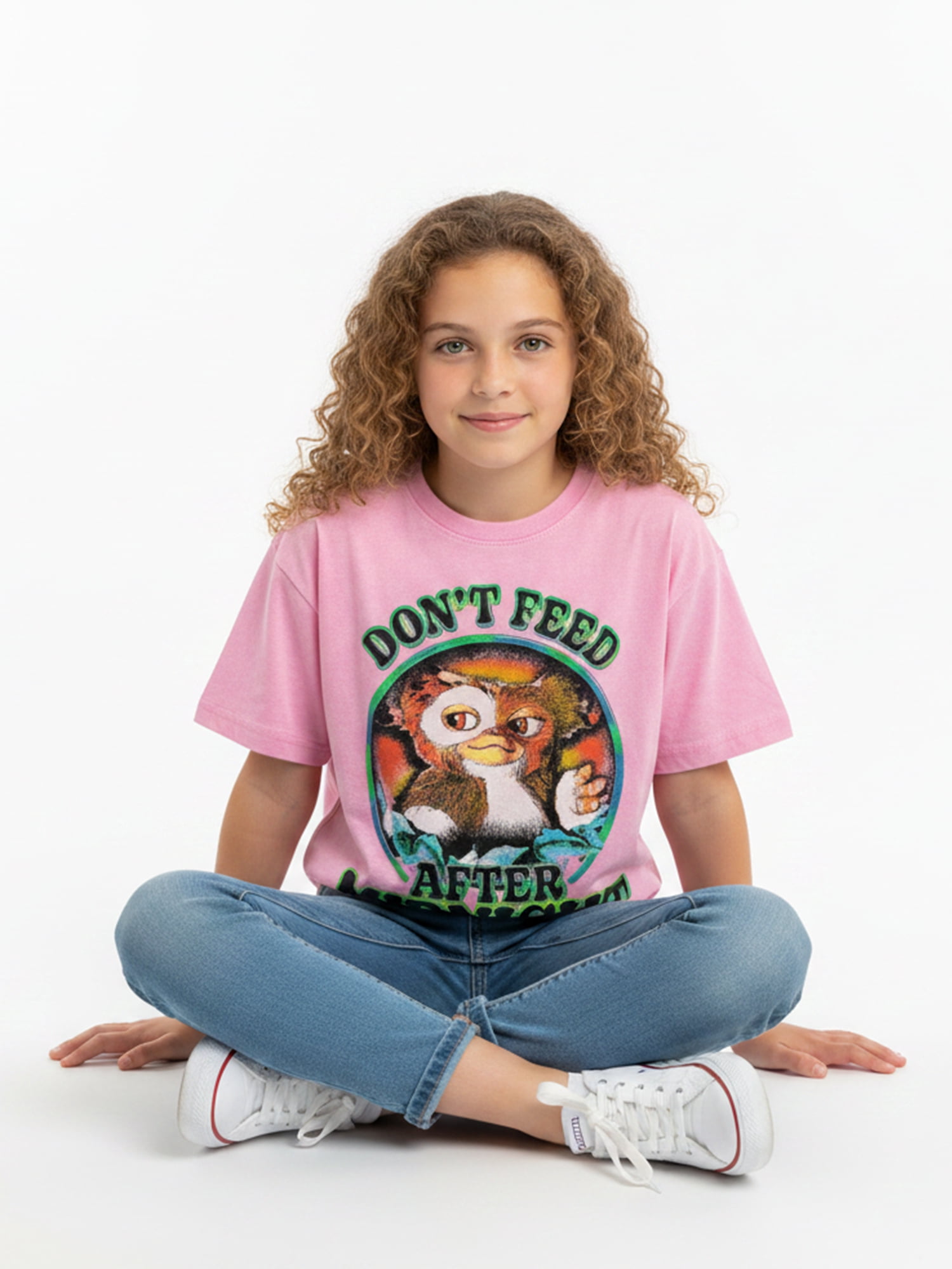 Gremlins Girl’s Boxy Halloween Crewneck Tee with Short Sleeves, Sizes 4-16