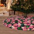 thumbnail image 6 of Picia Trendy Floral Print Christmas Tree Skirt , Christmas Tree Skirt Ornaments for Merry Christmas Holiday Party Decorations Indoor Outdoor-30", 6 of 7