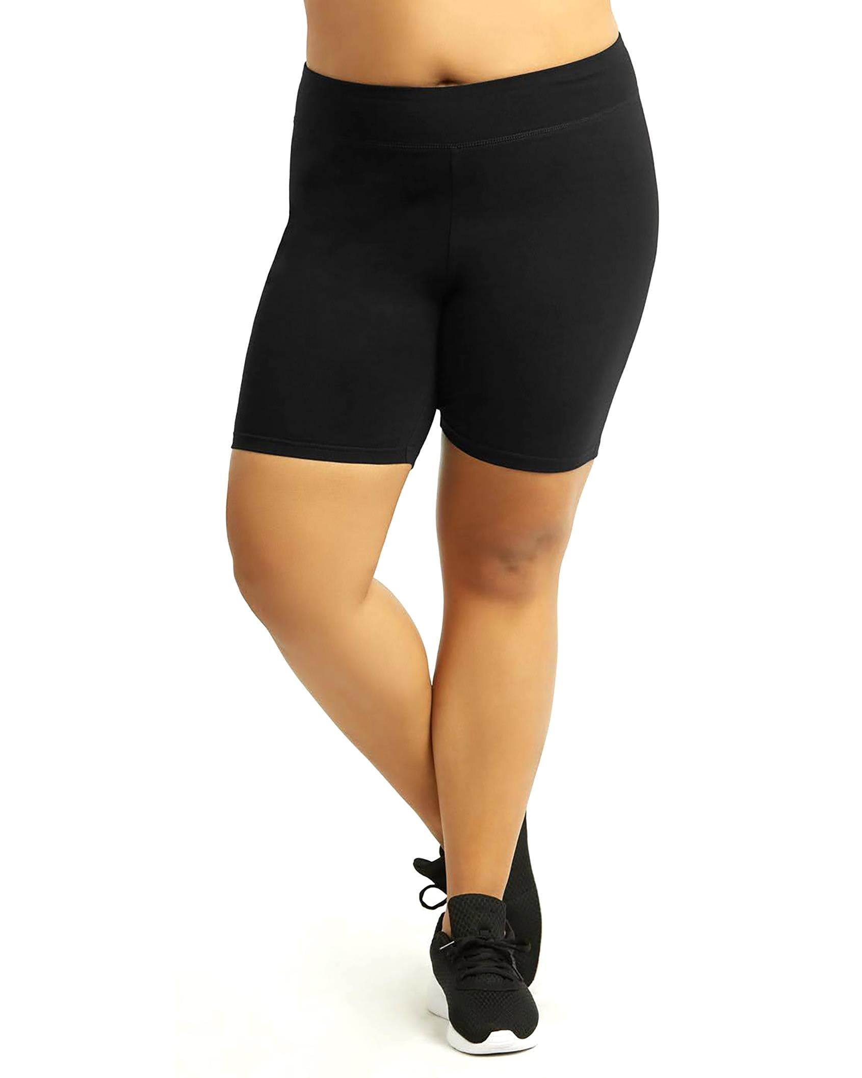 ladies black cotton shorts