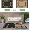 thumbnail image 4 of DEORAB 6'x9' Outdoor Rugs Waterproof Reversible Plastic Straw Patio Outside Carpet Camping RV Mat,Black & Brown, 4 of 6