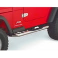 thumbnail image 2 of Rampage by RealTruck Step Bars with No-Slip Step Pad | Pair, 3" Round Bent Stainless Steel, Polished | 9425 | Compatible with 1987 - 2006 Jeep Wrangler YJ & TJ, 2 of 3
